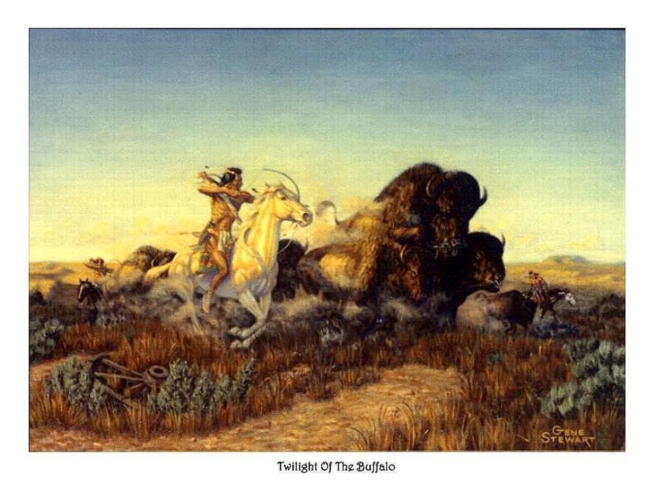 "Twilight of the Buffalo" print