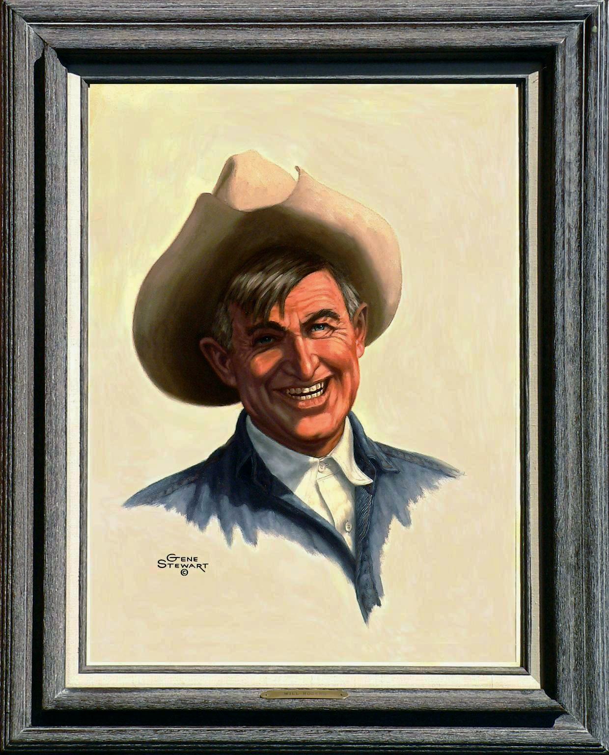 "Will Rogers", oil painting